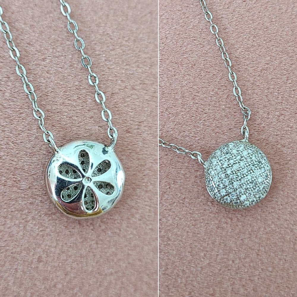 Reversible necklace 15" + 2" extender